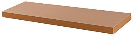 Harbour Housewares Modern Floating Wall Shelf - 100cm - Brown - Photo Gallery Bookshelf Wall Shelves for Living Room Display, Bedroom, Office Storage