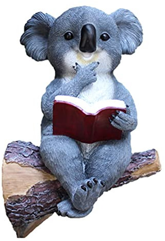 SOLUSTRE Koala-landschaftslicht Gartenleuchten Im Freien Solar-rasenlicht Solarbetriebene Außenlampe Gartendeko Solar Gartenfigur Solar Laterne Tier Statue Deko Anhänger Wasserdicht Harz