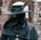 KOH Pestmaske Unisex Halloween Party Pestdoktor Cosplay Mittelalter LARP aus veganem Leder Gruselig Horror