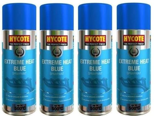Hycote Colour Spray Paint XUK1004 Blue Vht 400ml x 4