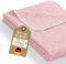 RIEMA® leichte Wohndecke Finn - rosa Plaid aus 100% Bio-Baumwolle - Bio Tagesdecke Made in Germany - Wolldecke 140x200cm