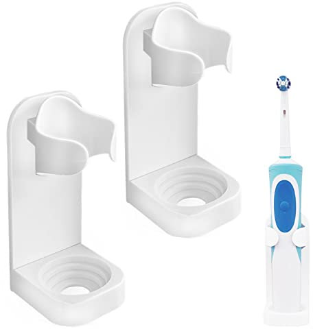 2 Stück Elektrische Zahnbürste Halter, Zahnbürsten Halterung, Wandmontage Abnehmbare Elektrische Zahnbürste Halterung, Halterung Elektrische Zahnbürste, Zahnbürstenhalter Elektrische Zahnbürste