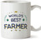 MUGFFINS Farmer Mug - in English - World's Best - Funny Gift for Colleagues - Ceramic 11oz Mug