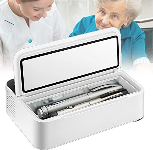 CGLYYDS Refroidisseur d'insuline, Mini réfrigérateur pharmaceutique Portable, Smart Cooling Rechargeable Voiture Voyage Petit réfrigérateur réfrigérateur, congélateur, congélateur