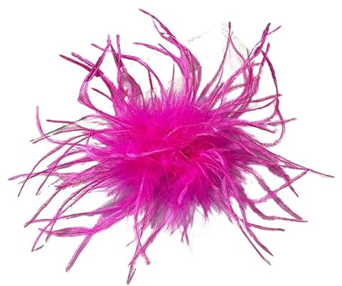 Federbrosche für Damen,Flauschige Straußenfeder Brosche Haarclip Braut Hochzeit Kopfschmuck Brosche Pin Haar Accessoire Fascinator Kopfbedeckung für Mädchen Frauen Geburtstag Hochzeit Party Strand