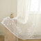 BGment Weiße Pompom-Vorhänge, 213,4 cm Länge, für Schlafzimmer, Boho-strukturiert, lichtfilternd, Fenstervorhänge mit Stangentasche und Rücklasche für Kinderzimmer, Set mit 2 Paneelen, 132,4 x 213,3