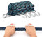 4 Stück Bungee-Seile mit Haken, Verstellbar Spanngummi mit Haken, Elastische Gepäck-Bungee-Gurte, Befestigungsgurt, Geeignet für Fahrräder, Camping, Auto, Dachgepäckträger(Blau)