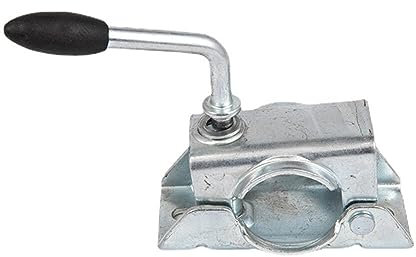 ihreesy 48mm Klemmbügel für Abstellstütze,Guss Anhänger Stützrad Stütze Klemmschelle Klemmhalter Stützradhalter für Anhänger Trailer Caravan Stützrad