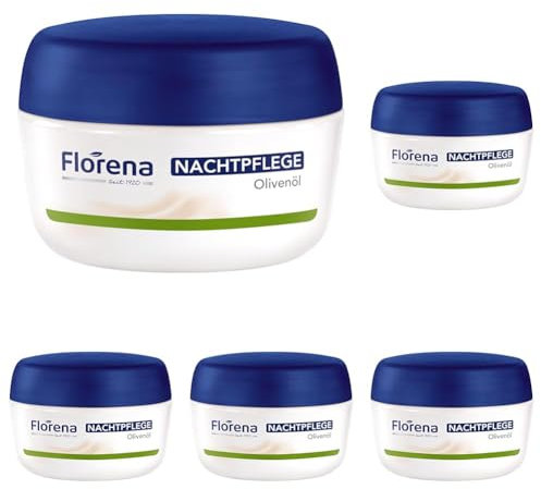 Florena Nachtcreme Bio-Olivenöl, 5er Pack (1 x 50 ml)