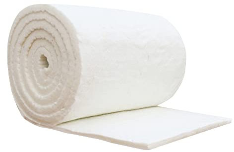 Acunny Keramikfasermatte Keramische Hochtemperatur Isolierung Feuerfestes Hochtemperatur-Kesselisolierung Baumwolldecke Isolationsbaumwolle Für Öfen, Schmieden, Brennöfen, Herde