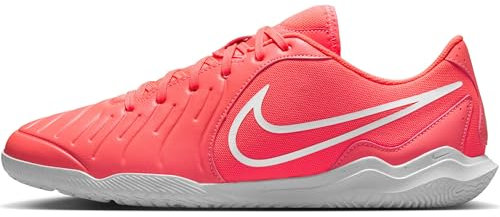 Nike Tiempo Legend 10 Club Botas de fútbol Sala de Perfil bajo, Soccer Shoe Hombre, Hot Lava/White, 40 EU