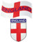 LND Gifts England Car Magnets, Set of 2, Football, St George's, Sticks to Cars, Fridges or Metal Objects England car stickers and decals Magnetic, England Car Flag and England Shield Car Decorations