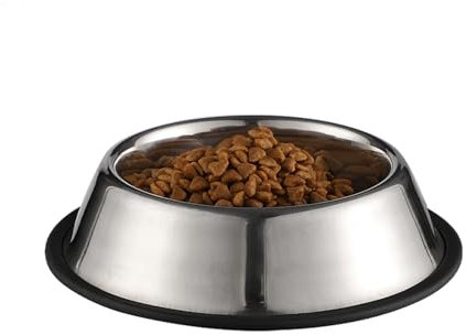 Cat Feeder for Wet Food Dry Food Water Dog Cat Stainless Steel Cat Bowl, Cat Food Bowl With Non Slip Rubber Base, Water Bowl, Cat Feeding Bowl, Pet Bowl,Pet Bowls for Cats, Dog Bowl