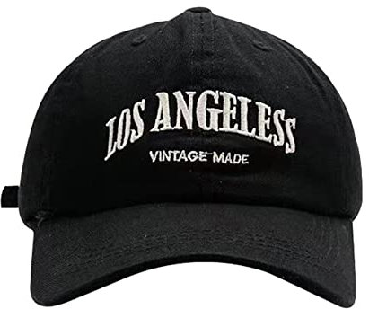 Damen Mützen Mit Echter Fellbommel Einfacher Mode-Art-waschbarer Sport-Hut-Unisex-Baseballmützen der Frauen der Männer Hüte Dich Vorm Bösen Wolf (Black, One Size)