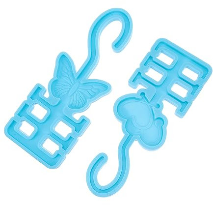 ULDIGI 2stücke Verschlussformen Diy Haken Silikonformen Bastelformen Stoffhakenformen Leicht Zu Reinigen Lagern