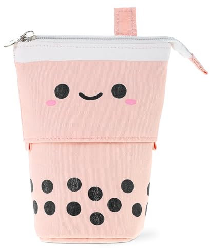 Qianyu Federmäppchen Reißverschluss Stehendes Süße Pop-Up-Stiftebox 2-in-1 Teleskop Make-up-Tasche Stehende Einziehbare Tasche Stiftehalter Organizer Ständer Bleistifthalter für Schule Büro