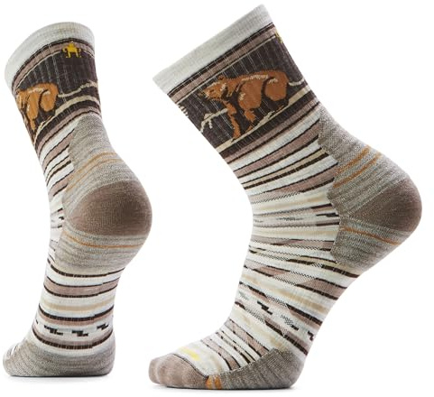 Smartwool Herren Hike Targeted Cushion Bear Stripe Mid Crew Socks Wandersocken
