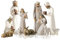 Krippe Set Born Szene Willow-Tree Abbildung 10-piefe, Figuren Krippen-Szenenharz, Geburt Belen Weihnachten, Weihnachts-Krippen-Szene mit Figuren, Weihnachtskrippenfiguren, heilige Familiendekoration