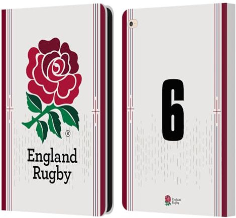 Head Case Designs sous Licence Officielle England Rugby Union Position 6 2023/24 Joueurs Home Kit Étui Portefeuille en Cuir Compatible avec Apple iPad Air 2 (2014)