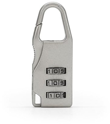 Mini Cadenas à Code pour Bagages, Valises, Sac à dos, Mallette, Combinaison Code à 3 chiffres, Sécurité renforcée en voyage, Cadenas en alliage de zinc, couleur Aléatoire Noir ou Argent