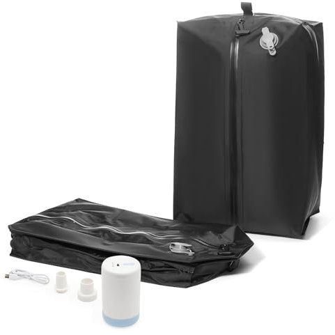 livbote Sacs de Compression sous Vide pour Vêtements avec Pompe –Grande Sacs sous Vide Réutilisables pour Voyage et Valise, Sac à Dos Cabine avec Airbagpour Femme et Homme, Imperméable IP67