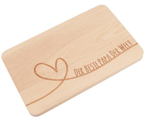 Frühstücksbrett, Frühstücksbrettchen, Der beste Papa der Welt, Vatertag Geschenk, Schneidebrett, Lasergravur, Holzbrett, Handgemacht