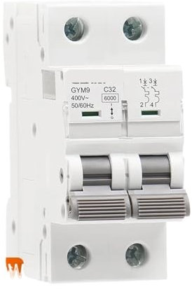 JEQGDLUI Disjoncteur Courbe C GYM9 2P 6A-63A 400V(25A)