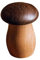 Vyloky Holz Zahnstocher Dose Pilz Design - Retro Deko für Küche & Tisch, Schwarz Nussbaum, 6,5x9,5cm, Kompakt & Stilvoll