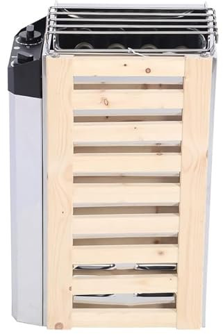 Saunaofen 3/3,6 KW Interne Steuerung Elektrischer Saunaofen Aus Edelstahl Tragbare Innen-Außen -Saunaheizung Nass Und Trocken Saunaofen Für Zuhause Hotel Spa Dampfbad,3kw