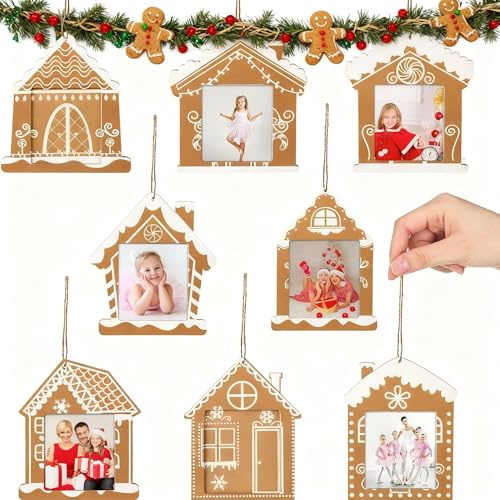 Namalu 8 Pcs Mini Ballet Nutcracker Picture Frame Ornament Xmas Pink Ballet | Mini Wooden Hanging Photo Frames, Ballet Dancer Theme, Christmas Tree Decoration, Holiday Presents, Home Display