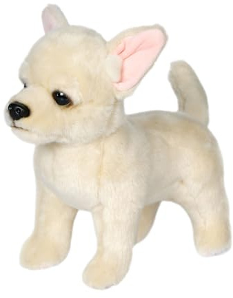 Xiyocadt Realistisches Chihuahua-Plüschtier, 25 cm Hund Chihuahua Plüschtier, Süßes Hündchen für Kindergeburtstagsgeschenk, Bequeme Haustierpuppe, Kinderzimmer-Dekoration (25cm)