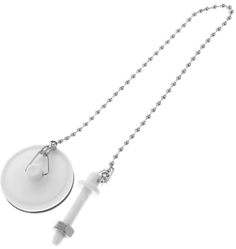 IMIKEYA Beaded Chain Bathtub Drain Stopper Plug with Stainless Steel Chain Bathroom Tub Drain Cover with Pull Ring Bath Plug Accessories