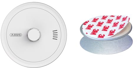 ABUS Hitzewarnmelder Prevaro 10 - Set mit Magnethalterung - zertifizierte Wärmemelder für Küche, Bad, Garage und Keller - mit 10-Jahres-Batterie, automatischer Selbstprüfung und großer Prüftaste