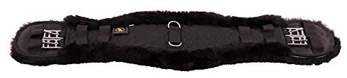 BR Lammfellkurzgurt Dressurgurt Sheepskin schwarz/schwarz 65cm