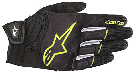 Alpinestars Motorradhandschuhe Atom Gloves Black Yellow Fluo, Schwarz/Gelb, XL Nc