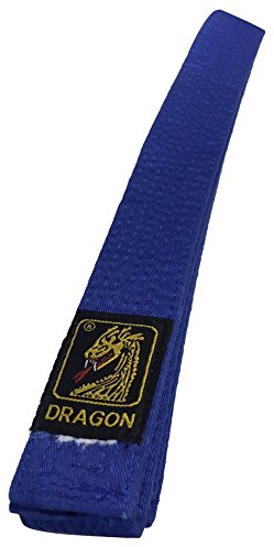 Karategürtel Judogürtel Budogürtel Dragon Blau 100% Baumwolle