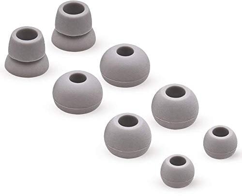 MMOBIEL Silikon Ohrstöpsel Ear Tips kompatibel mit Powerbeats 2/3 Monsterbeats Wireless Beats by DRE 4 Paar (Grau)