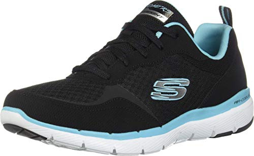 Skechers Flex Appeal 3.0-go Forward Damen-Sneaker, Schwarz (Bktq), 36.5 EU