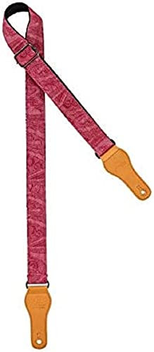 Ortega Guitars Ukulele Gurt Verstellbar - Spring Series - Baumwolle, Rosa (OCS-320U)