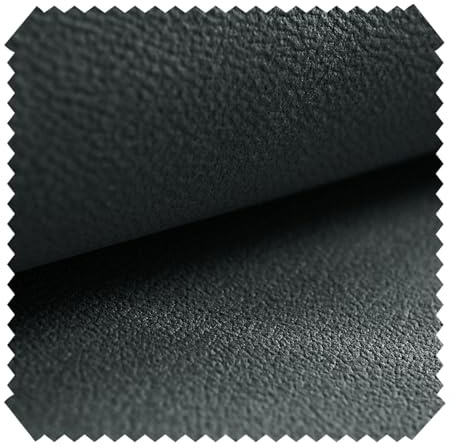 novely® exquisit Milano - Ultraweicher Möbelstoff in Lederoptik - Schwer Entzündbarer Polsterstoff mit Feiner Struktur - Pflegeleichte Meterware 1lfm | Farbe: 09 Graphitgrau