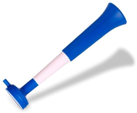 FUN FAN LINE - Pack x3 Plastik Vuvuzela Trompeten. Zubehör für Fußball- und Sportfeste. Geräuschvolles Lufthorn für die Animation. (Griechenland)