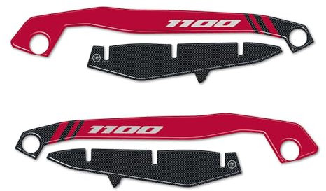 labelbike - Kit mit 3D Harz Aufklebern Motorraddekorationen und Schutzhandschützern kompatibel mit Honda Africa Twin Adventure 1100 L