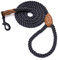 Mile High Life geflochtene Baumwollseilleine mit Leder Tailor Griff und schwerlast Metallverschluss (Blau Grün, 120 cm)