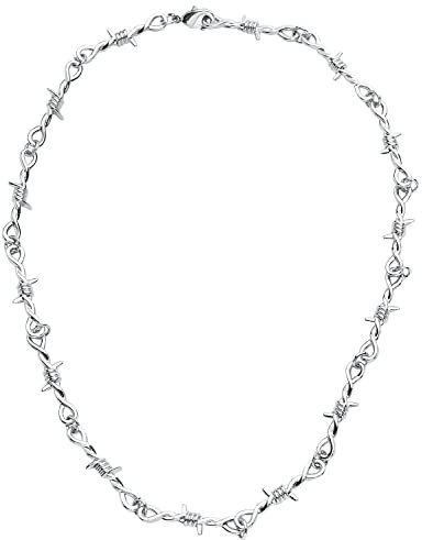 Urban Classics Barbed Wire Necklace silver one size