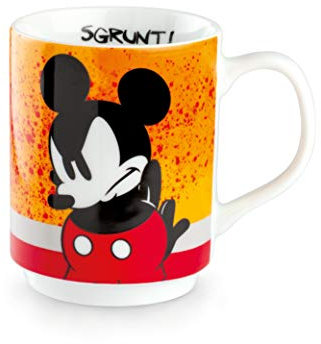 Egan Mug Collezione Disney Mickey I'm. Oggetto Realizzato in Porcellana di Colore Arancione. Dimensione: 10x8 cm. La referenza è PWM21IAM/1A