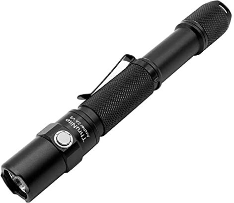 DHF ThruNite Archer 2A V3 LED Flashlight, 500 Lumens, XP-L V6 LED, Removable Clip, Versatile Modes, Black, Cool White