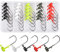 Ned Rig Jig Heads Kit, 25 Stück Ned Rig Köder Haken Finesse Pilz Jig Köpfe Angeln Crappie Jig Haken Unkrautlose Jigköpfe zum Barschangeln
