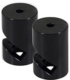 HALOTEC | Pack 2 Soporte Descentralizador Negro | Lámparas de pared o techo | Fijación Segura Gancho en V | Para fijar Cable diametro hasta 8mm | Instalación Fácil Incluye tornillos y tacos