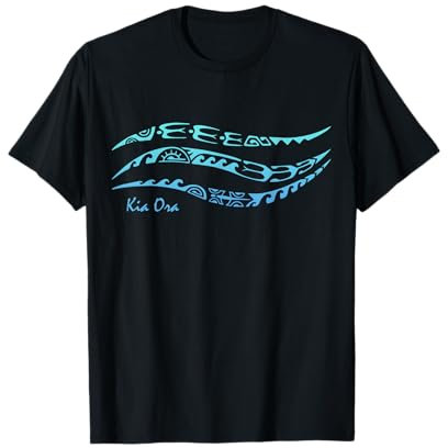Symbol Muster Wellen Kultur Maori Tribal Neuseeland T-Shirt