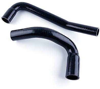 LUXERAD Kit tubo refrigerante radiatore in silicone per Jeep Wrangler YJ/TJ 2.4-4.2L 1987-2006 Turbo (nero)